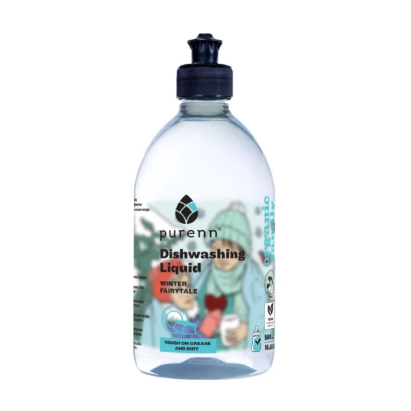 Ekološka tečnost za ručno pranje flašica, cucli i posuđa, bez parfema - Sensitive 500ml - Purenn Organic Family